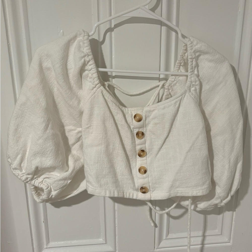Billabong crop top, back lace-up!